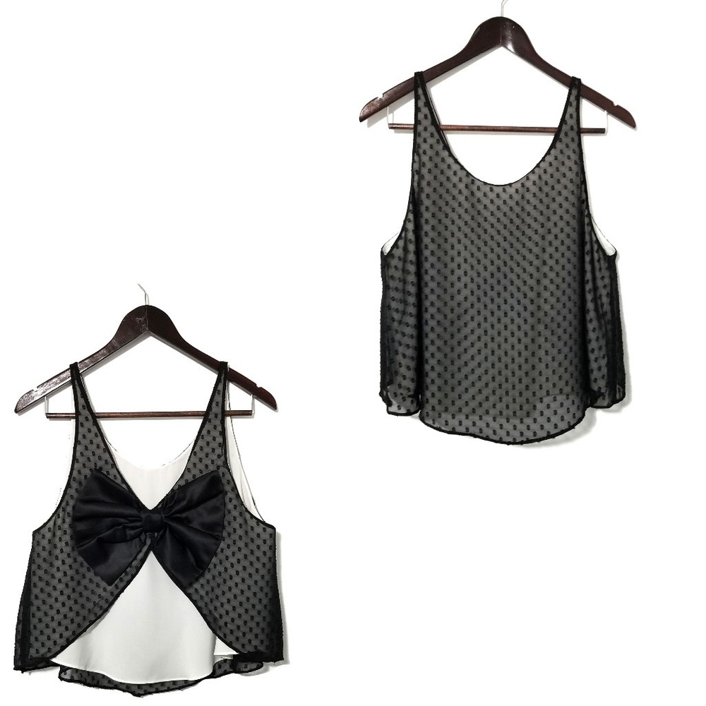 Dolce Vita Lace & Bow Open Back Top